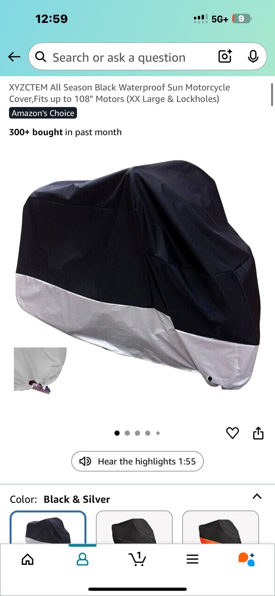 Moped/ Motorcycle Cover for All Seasons