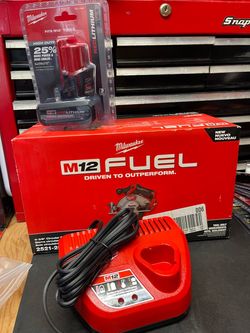 MILWAUKEE M12 FUEL 5-3/8 CIRCULAR SAW. #2521-20  and BATTERY 5.0 plus CHARGER NEW  (( read below ))