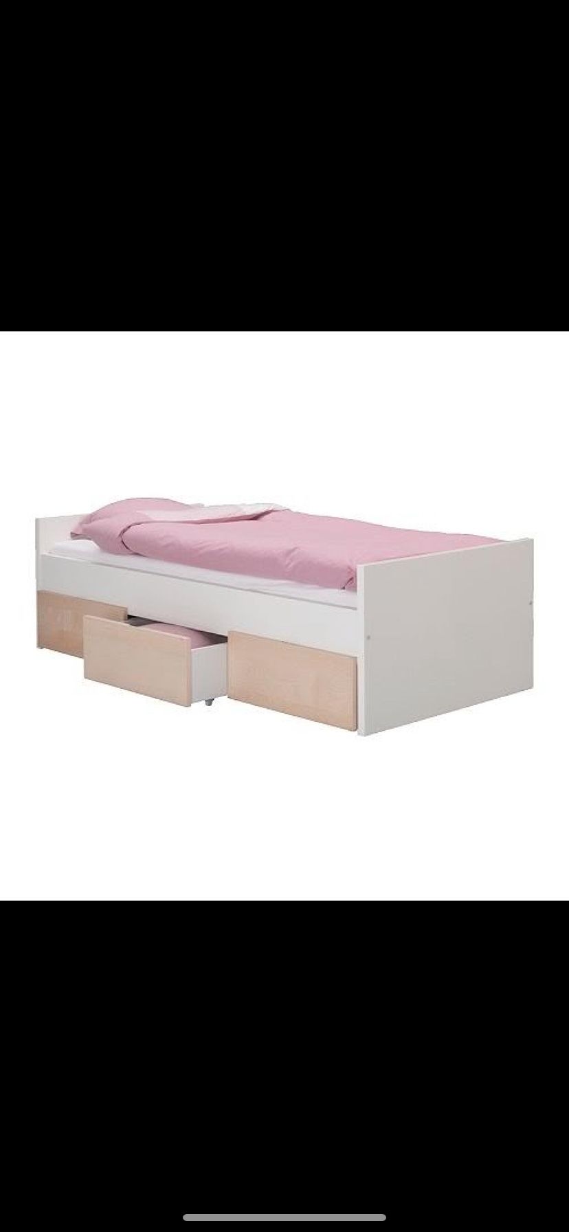 IKEA Twin Bed Frame with Drawers
