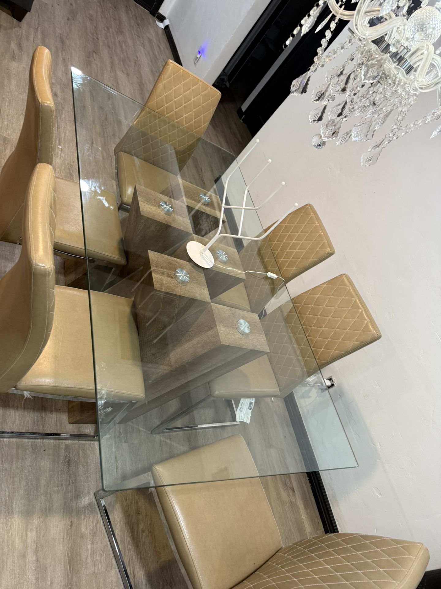 Glass Top Dining Table
