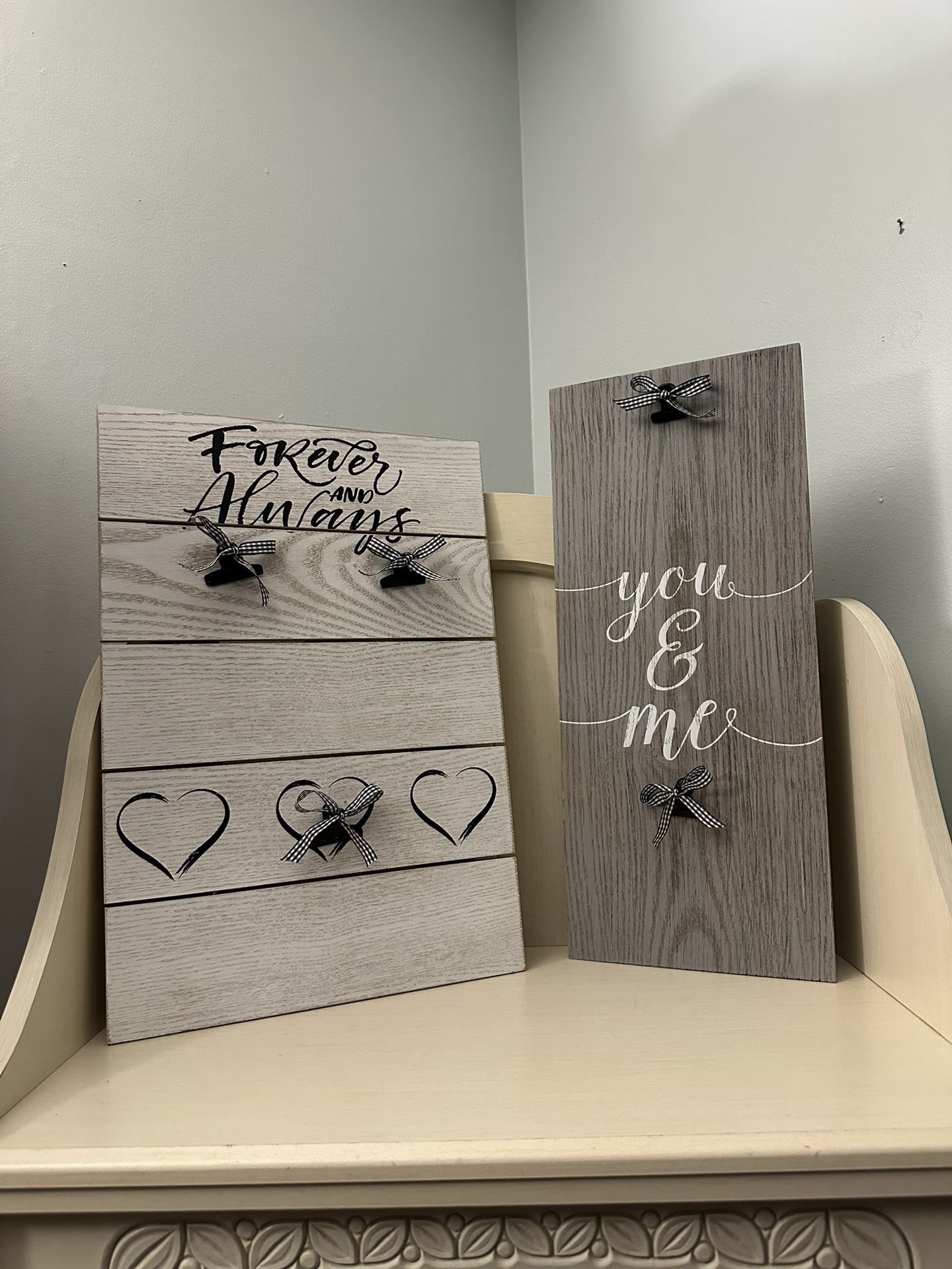 Wooden Signs ❤️ Set Of Two