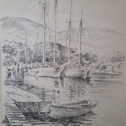 Jas.F.Murray Camden Harbor Print