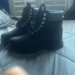 Timberland Men's Heritage 6" Black Regeneratve Leather Waterproof Boots 