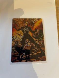 Metal Trading Card Spiderman, Venom, Captain America, Hulk, DC comics heroes Signed Chad Hardin