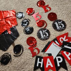 Birthday Party Decor Black And Red 15