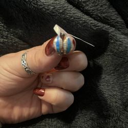 Blue Opal And Moissanite Sterling Silver 