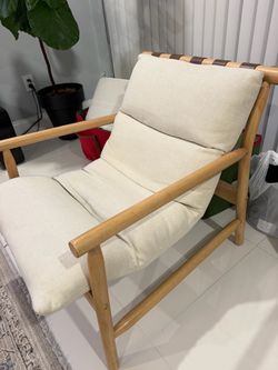 Beige accent chair