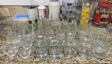 47 Assorted Beer Drinkware Glassware Wine Glasses Cups