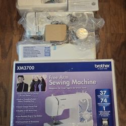 Brand New Open Box Brother XM3700 Free Arm Sewing Machine With Box And Manual And Power Cord