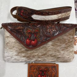 Leather And Cowhide Crossbody