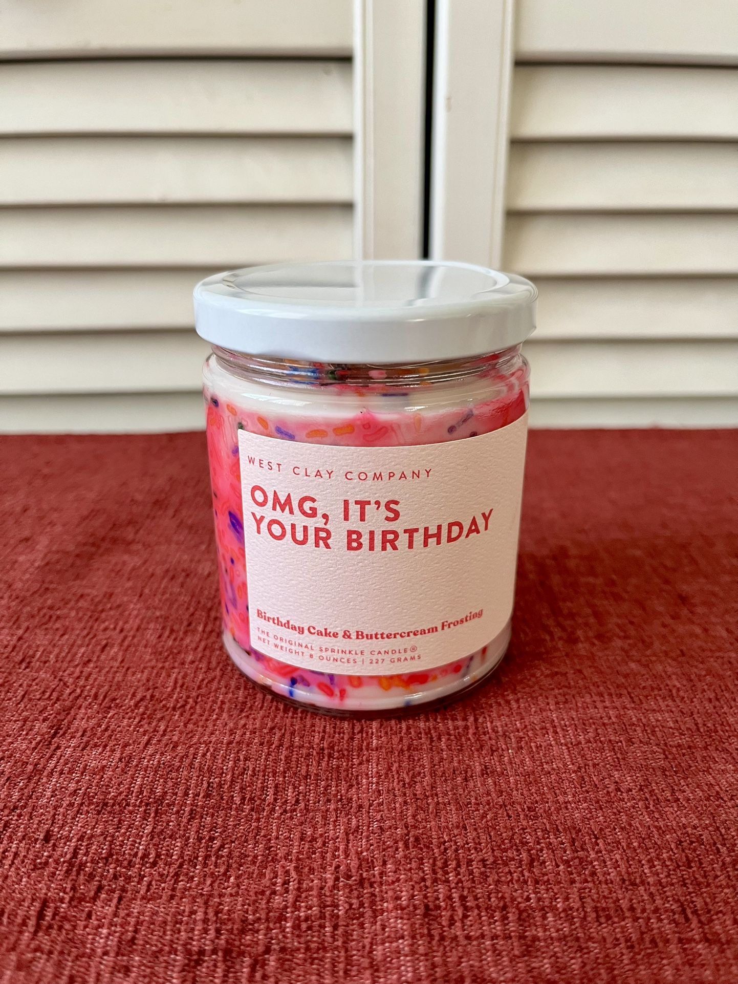 West Clay Candle Company OMG It’s Your Birthday Cake Sprinkle Scented 8oz New