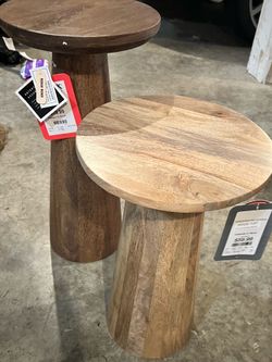 NWT Wood plant stands or side tables