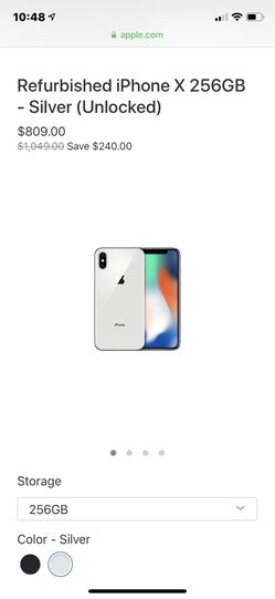 iPhone X 256GB - Silver (Unlocked)