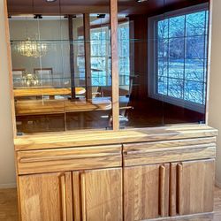 Broyhill Oak Hutch