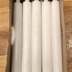 NEW IKEA 14 pcs HUSHALL Unscented White Chandelier Pillar Candles