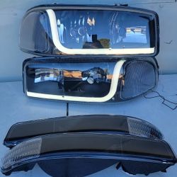 99-06 Gmc Sierra Yukon LED DRL Headlights Luces Micas Calaveras Faros Faroles Focos