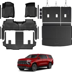 Floor Mats Set 2021–2027 NEW Chevy Suburban / GMC Yukon XL / Cadillac Escalade ESV  – 7 Seat