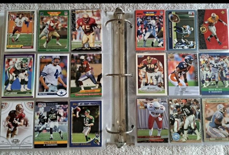 Football Cards from 2011-2012 Large Binder with 904 Cards cash only no shipping