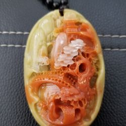 Jade carving pendant