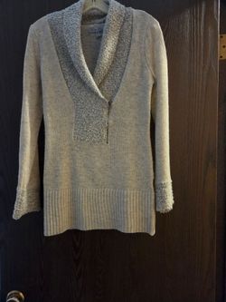 Grey knit sweater Petite L