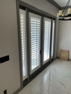Modern Shutters for a Clean, Updated Home Style - Call/Text 909-681-7003  
