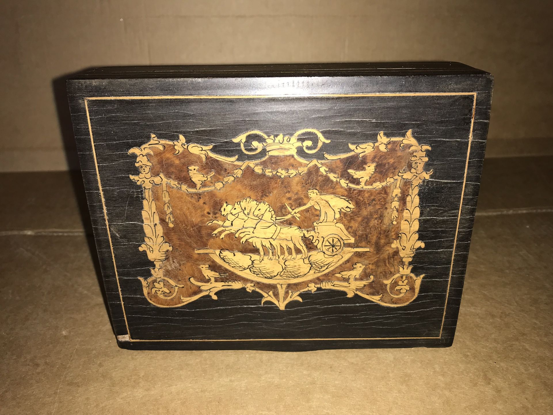Vintage cedar cigarette box