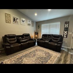 Leather Couch Set