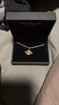 Evil eye 14k necklace