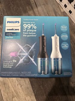 Philips Sonicare Cordless Rechargeable Power Water Flosser, 2-pack