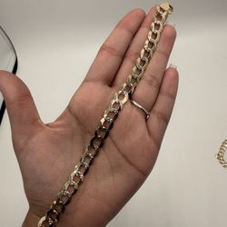 14k Cuban Bracelet 8 Inch 
