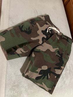 Big Boys Ralph Lauren Polo Cutoff Fleece Camo Shorts Size M/10/12