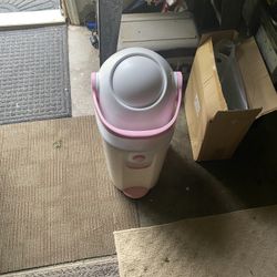 Pink Diaper bin