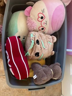 Box of plushies