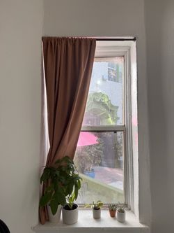 Rust Orange/Red Blackout Curtains – 59” + Twistable Rod