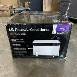 LG 10,000 BTU 115V Window Air Conditioner Cools 450 Sq. Ft. with Dual inveter, Wi-Fi Enabled and Remote in White