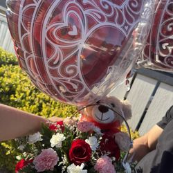 valentines flower arrangement 