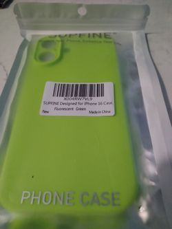 Supfine iPhone 16 Case Fluorescent Green