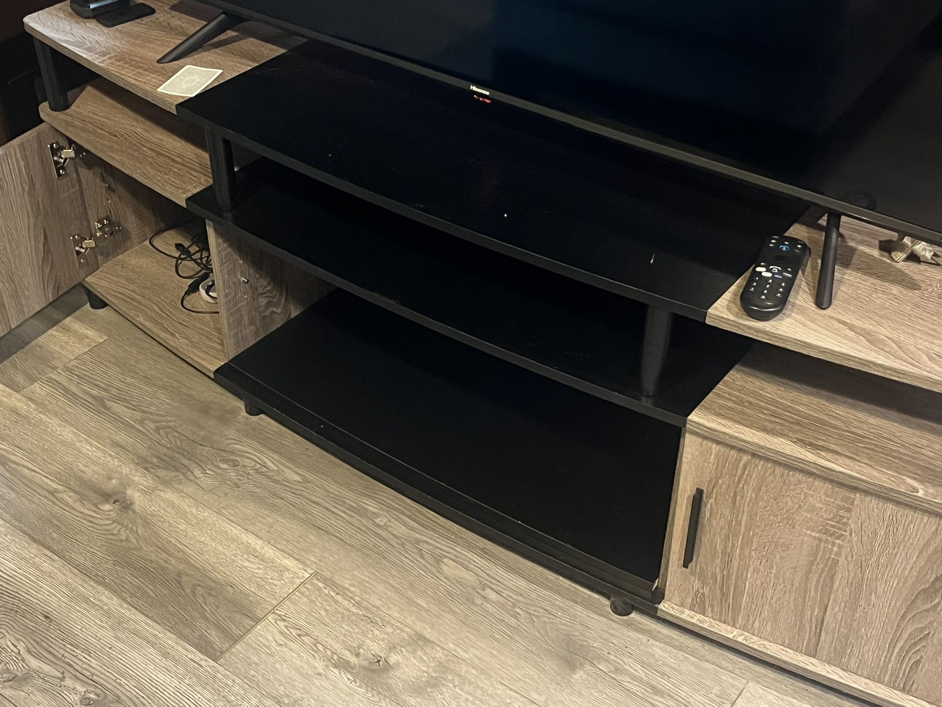 Modern Gray TV Stand – Fits up to 55–65” TV