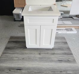 White VSB30 Vanity Bathroom Sink Cabinet