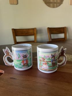 Vintage Peter Rabbit Mug with Bunny Handle Easter Collectible Cup 10oz