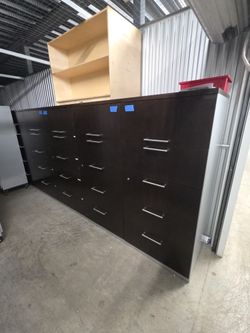 (4) AVAILABLE Matching STEELCASE Lateral File Cabinet Files Office Business School Secretary $199.