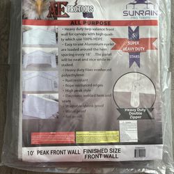 10’ front / back panel peak wall $50 each