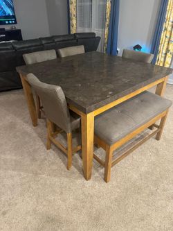 Marble kitchen table 6 piece