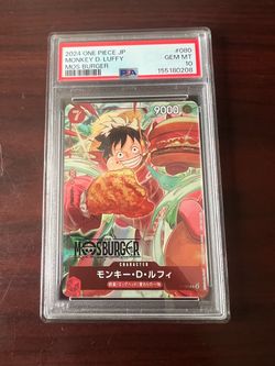 One Piece Monkey D. Luffy Mos Burger PSA 10 Card Pokemon