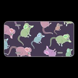 License Plate Novelty Car Front Animals Mice Mouse Cartoon Pet