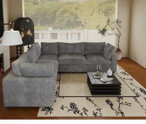 Sectional sofa GRAY ; smoke-free, pet-free, very clean, and very lightly used.