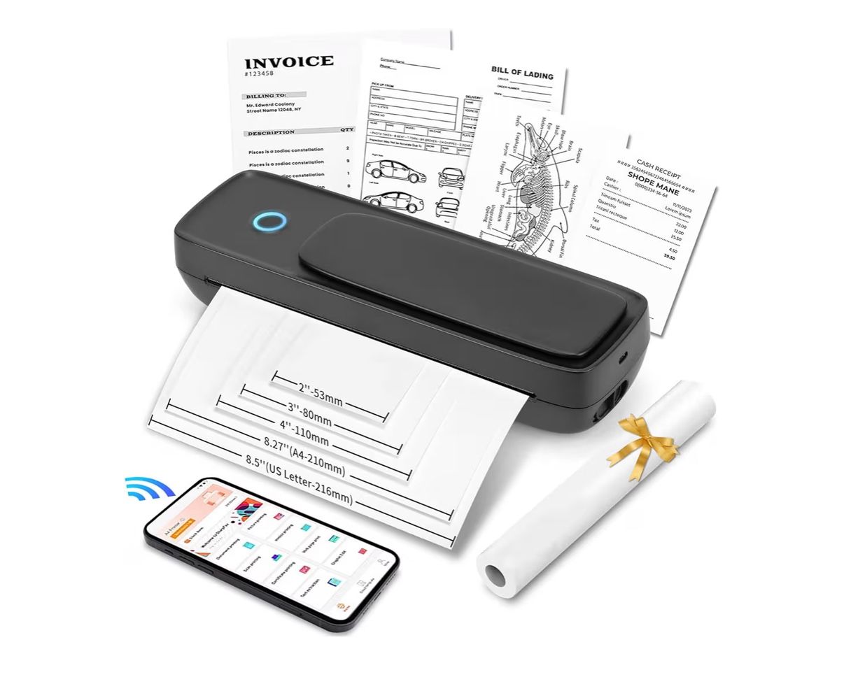 Bluetooth Thermal Printer, Portable Inkless Printer f