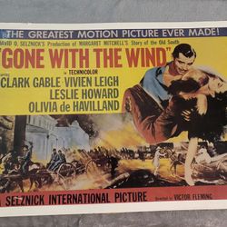 gone with the wind poster movie card 1951