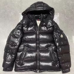 Black Authentic Moncler Coat Size L