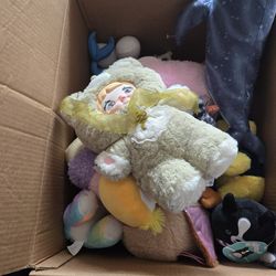 Box of stuff toys
